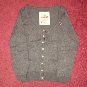 Hollister 3/4 Length button up cardigan sweater